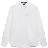 Superdry Essentials Oxford Long Sleeve Shirt Blanc M Homme