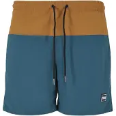 Urban Classics Shorts de bain bleu foncé / marron