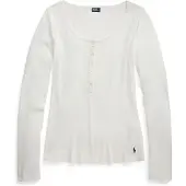 Ralph Lauren T-shirt ' Whisper Weight Cotton ' écru / blanc cassé
