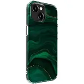 Evelatus iPhone 15 Plus PC Customized Print Design Marble (Apple iPhone 15 Plus), Coque pour téléphone portable, Vert
