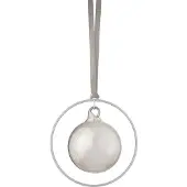 Blomus Set mit 4 KITAI-Weihnachtskugeln, Rauchglas/Silber (4x)