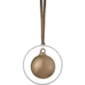 Blomus Set mit 4 KITAI-Weihnachtskugeln, Kaffee/Silber (4x)