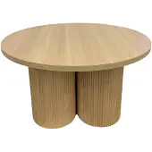Oviala Table basse ronde 80 cm scandinave bois clair - June
