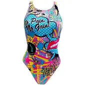Turbo Crazy Comic Swimsuit Multicolore 5XL Femme
