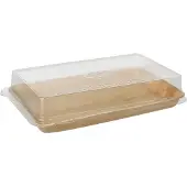 Starpak Bols à sushi avec couvercle en rPET "Combipack"., Contenant à usage unique, Marron