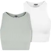 Urban Classics Haut vert clair / blanc