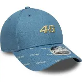 New Era Casquette 9forty M-Crown Adjustable Vr46 Denim Bleu, Moto Gp