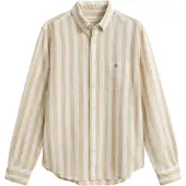 Gant 3260019 Linen Regular Fit Long Sleeve Shirt Beige S Homme