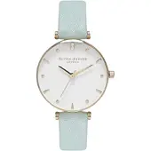 Olivia Burton Montre - - OB16AM143 - Cuir Vert Menthe - Analogique - 30mm