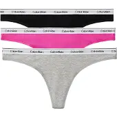 Calvin Klein Lv00qd5209 Thong 3 Units Multicolore M Femme