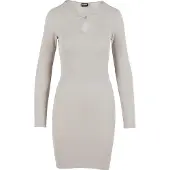 Urban Classics Glitter Long Sleeve Dress Blanc XS Femme