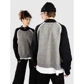 Another Cotton Lab Vestes en maille 'Another' anthracite / noir / blanc