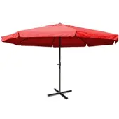 Mendler Parasol Aluminium Meran Pro Ø 5m Avec Volant Bordeaux