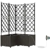 vidaXL Pots de jardin Marron 80 x 80 x 142 cm Acier