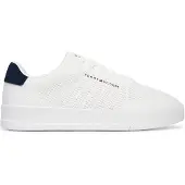 Tommy Hilfiger Baskets basses 'Court' bleu marine / blanc