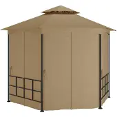 Syfax Belvédère avec parois 3,1x2,7 m Taupe