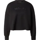 Armani Exchange pour femme. XW002049AF21298UC001 Sweatshirt boxy noir (S), Casuel, Coton