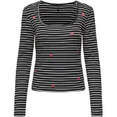 ONLY T-shirt 'ONLEMMA' rouge / noir / blanc