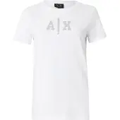 Armani Exchange pour femme. XW002348AF10356U0002 T-shirt régulier en jersey blanc (L), Casuel, Coton, Manche courte