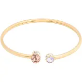 Swarovski Bracelet or / lavande / rose / transparent