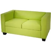 Mendler Canapé / sofa Lille, 2 places simili-cuir, vert clair