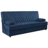 Dmora Apicella - Canapé-lit 3 places, 181x81 cm bleu, rangement