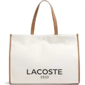 Lacoste Cabas 'Sac Cabas Heritage Canvas Naturel Tan' blanc