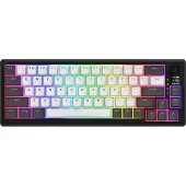 HATOR Skyfall Pro Wireless 65, filaire et sans fil, USB + RF sans fil + Bluetooth, commutateur mécanique, QWERTY, LED RGB, noir, gris