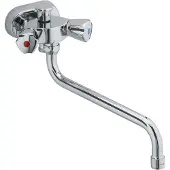 Kludi Mitigeur bain-douche STANDARD SPEZIAL DN 15 avec douchette télescopique blanc chrome