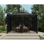 Palram - Canopia moustiquaire en polyester pour pavillon Milano 4300 Martinique 5000 Gris