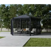 Palram - Canopia Palram - Moustiquaire en polyester Canopia pour pavillon Roma et Monaco Gris