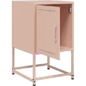 vidaXL Table de chevet rose 36x39x60,5 cm acier