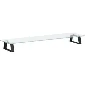 vidaXL Support d'écran noir 100x20x8 cm verre trempé et métal