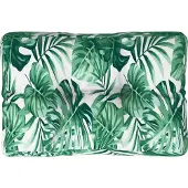 vidaXL Coussin de palette motif de feuilles 50x40x12 cm tissu