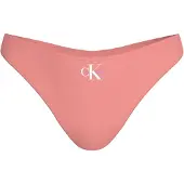 Calvin Klein Swimwear Bas de bikini 'CK Monogram' corail / blanc