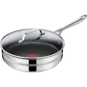 Tefal JAMIE OLIVER Cook Smart poêle à frire 25cm (E3103334), Acier inoxydable, Revêtement antiadhésif -, Poêle + casserole, Argent