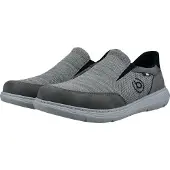 Bugatti - Chaussons pour hommes en cuir, couleur gris, style décontracté