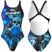 Turbo Triathlon Calaveras Swimsuit Bleu XL Femme