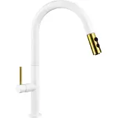 Mexen Mitigeur d'évier Ava, blanc/or (672800-25)