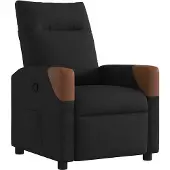 vidaXL Fauteuil relax noir tissu
