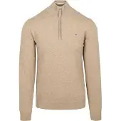 Gant Superfine Lambswool Half Zip Sweater Marron 3XL Homme
