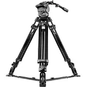 Mantona Trépied vidéo Dolomit 4000, 170cm (Matières plastiques), Trépied, Noir