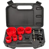 AWTOOLS Set mit 8 Bimetall-Lochsägen (22 mm, 64 mm)