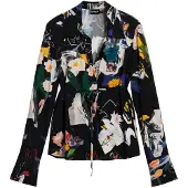 Desigual T-shirt mélange de couleurs / noir