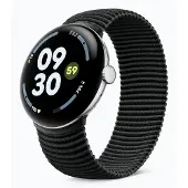 Google Pixel Watch 4 45mm, Gradient Stre (Élasthanne, Plastique, Polyester recyclé), Sangles de montre, Vert, Noir
