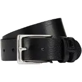 Hackett London Tack Stitch H Keeper Leather Belt Noir 34 Homme