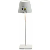 Zafferano Lampe Led Poldina Pro Peanuts Friends Rechargeable Ip65 Extérieur, Dimmable Avec Autonomie Jusqu'À 12 Heures