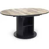 Vicco Table de salle à manger Tavero Chêne rustique/Noir 120-160 x 120 cm extensible, Model 57978