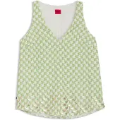 HUGO Top sans manches à imprimé géométrique avec sequins
