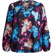 Zizzi Chemisier 'MCLARU' marine / azur / rouille / rose foncé